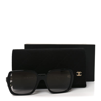 Chanel Acetate Polarized Square Sunglasses 5505-A Black 7 of 7