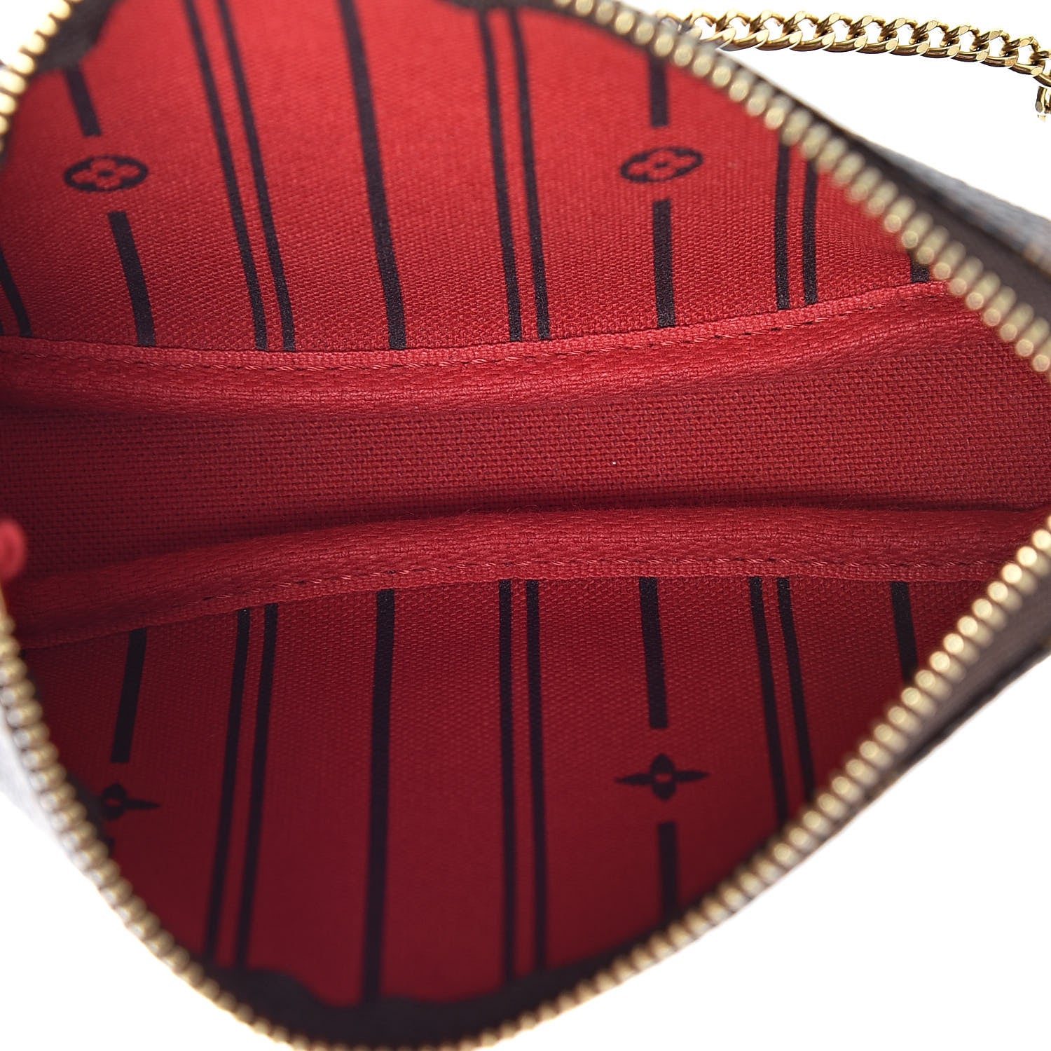 Louis Vuitton Damier Ebene Complice Trunks and Bags Mini Pochette Accessories Red 5 of 8