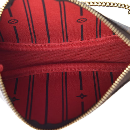 Louis Vuitton Damier Ebene Complice Trunks and Bags Mini Pochette Accessories Red 5 of 8