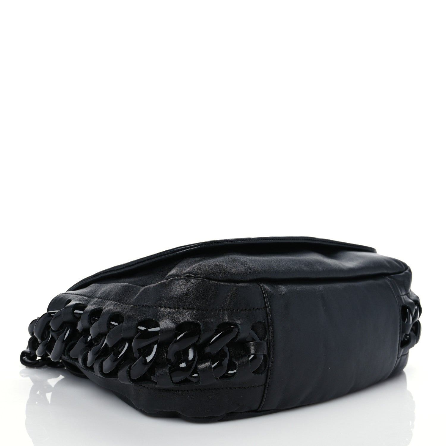 Chanel Calfskin Modern Chain Rhodoid Flap Black 3 of 8