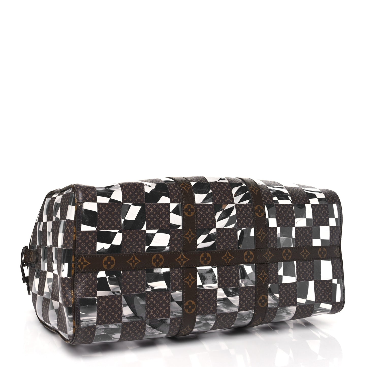 PVC Monogram Chess Keepall Bandouliere 50