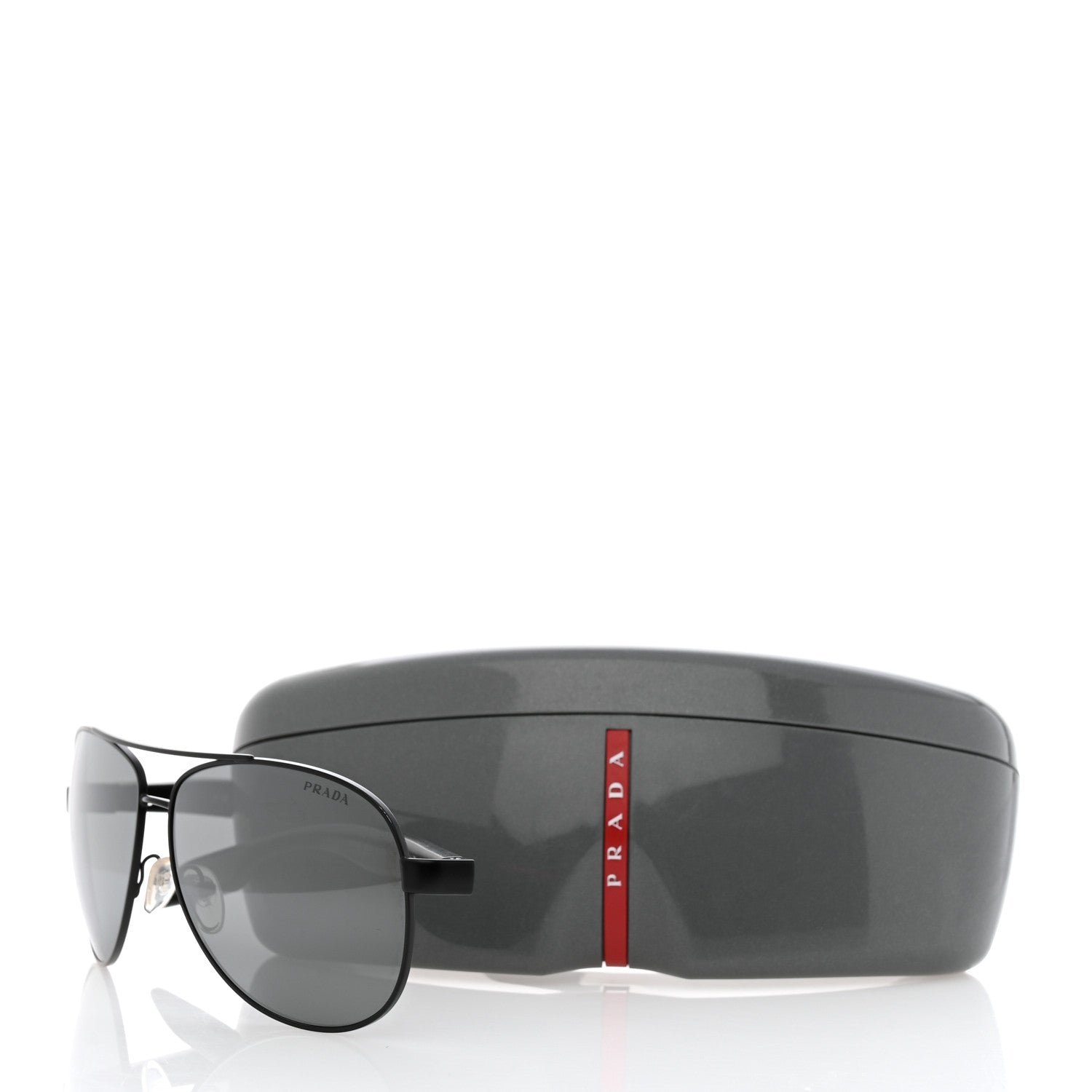 Prada Aviator Sunglasses SPS 53P Black 8 of 8