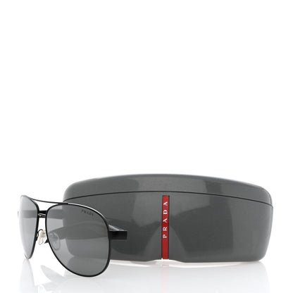 Prada Aviator Sunglasses SPS 53P Black 8 of 8