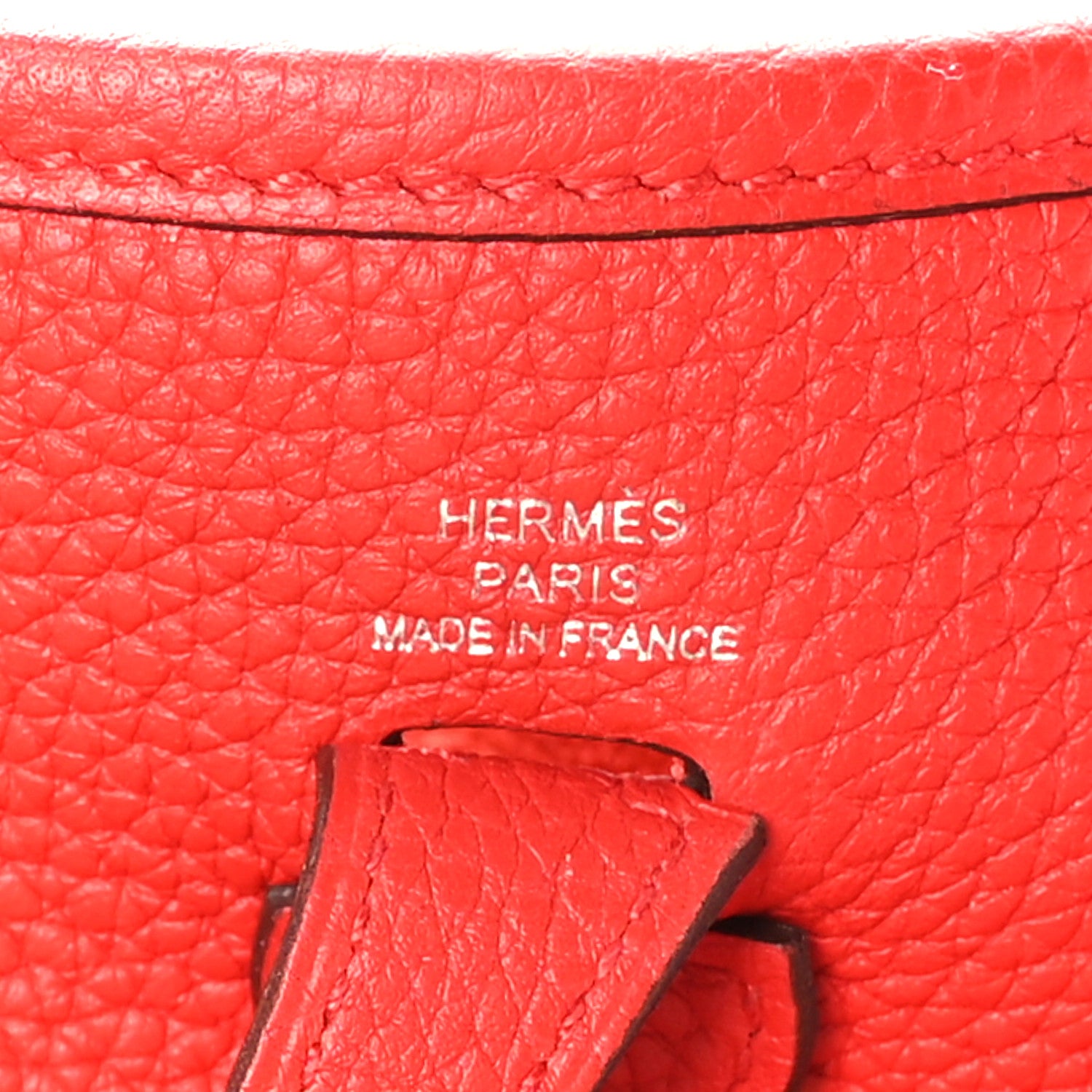 Hermes Taurillon Clemence Zigzag Evelyne TPM Rouge De Coeur Bleu Du Nord 6 of 9