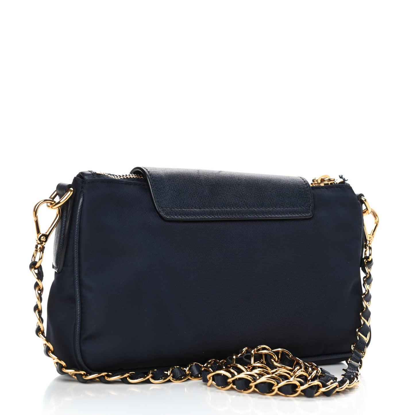 Tessuto Nylon Saffiano Crossbody Bag Bleu