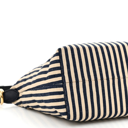 Miu Miu Jacqaurd Striped Pouch Beige Baltic Blue 9 of 10