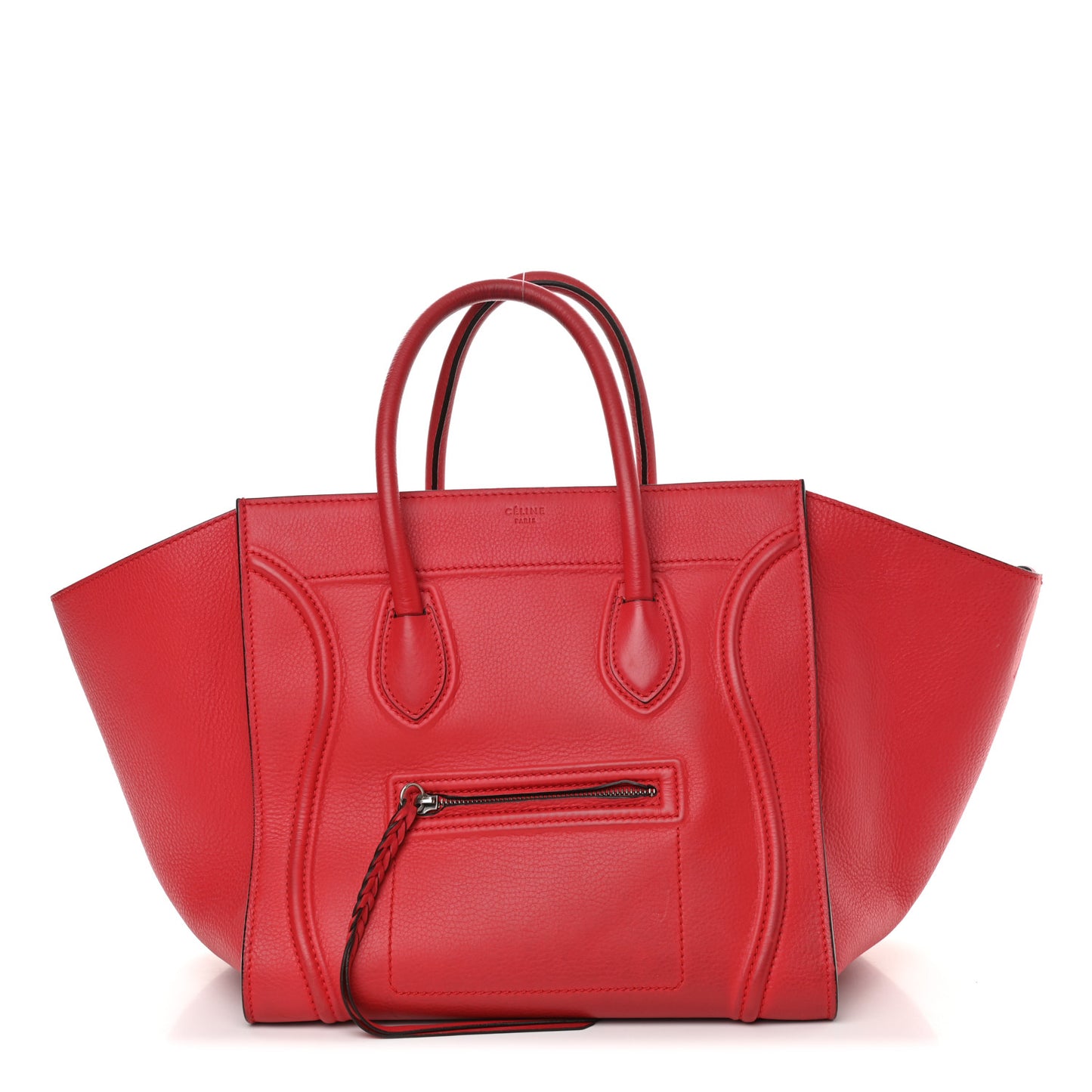 Supple Calfskin Medium Phantom Luggage Vermillion