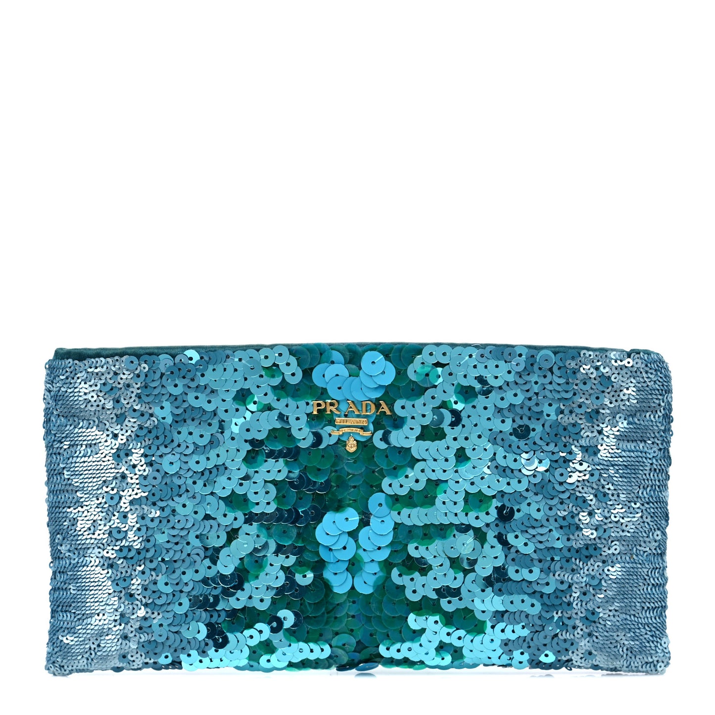 Sequin Ombre Clutch Blue Green