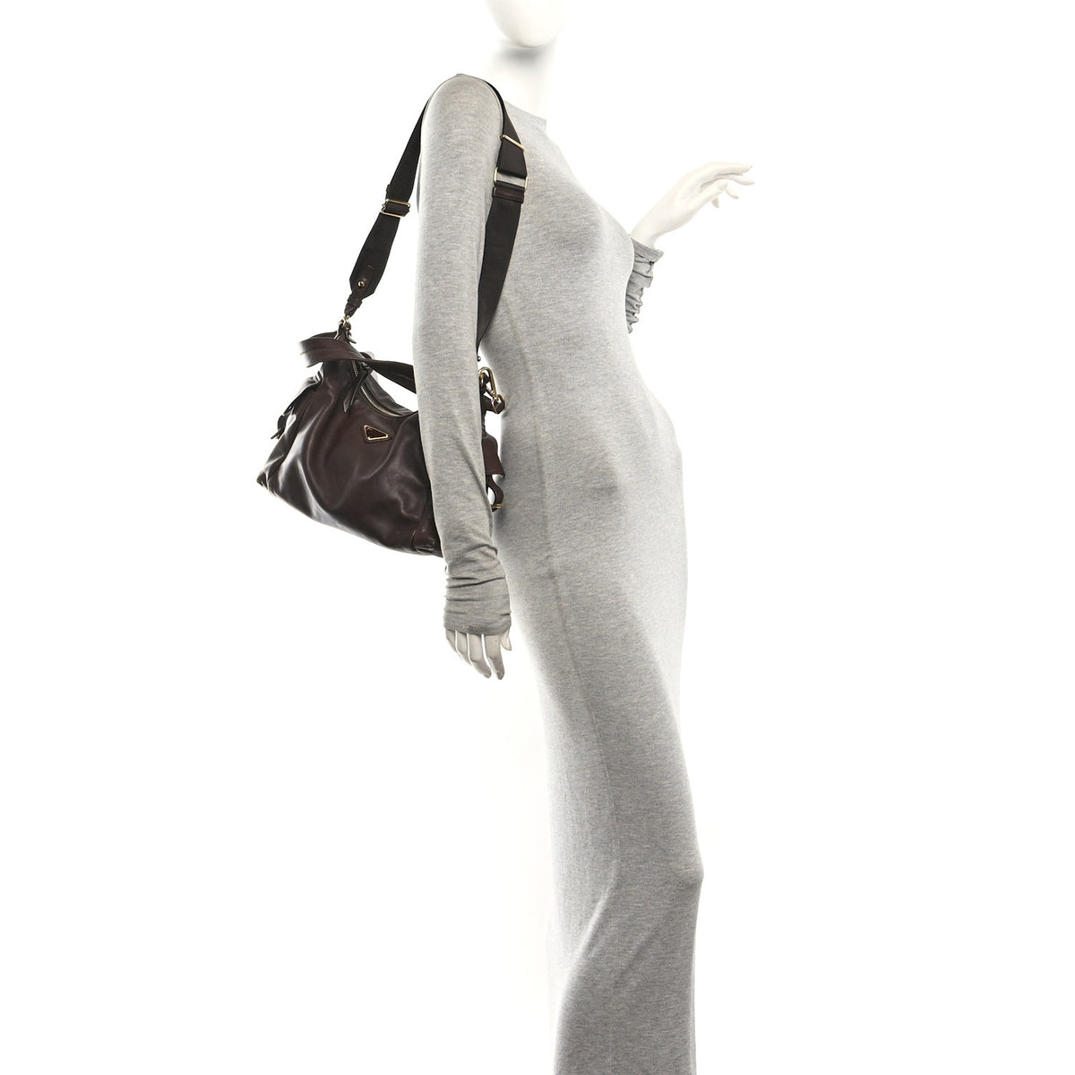 Prada Nappa Explore Shoulder Bag Coffee 2 of 9