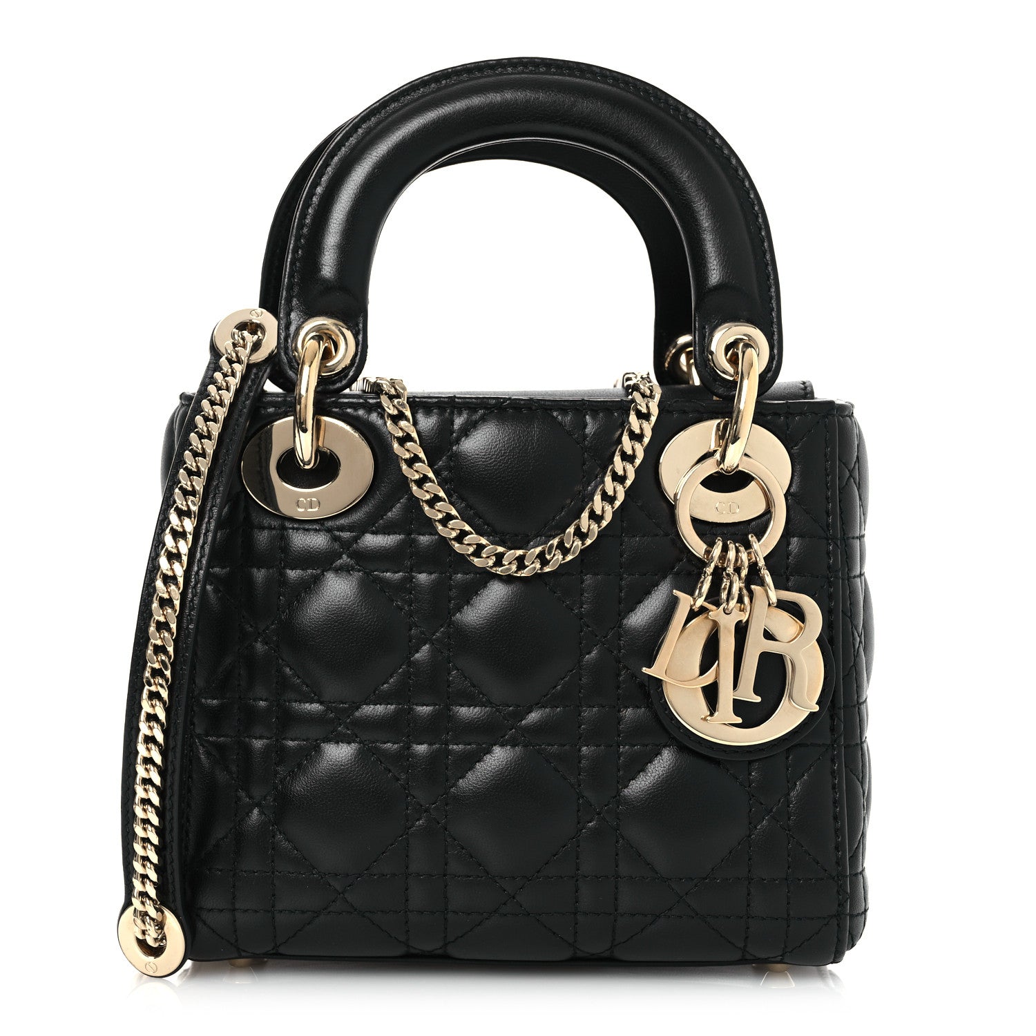 Christian Dior Lambskin Cannage Mini Lady Dior Black 1 of 11