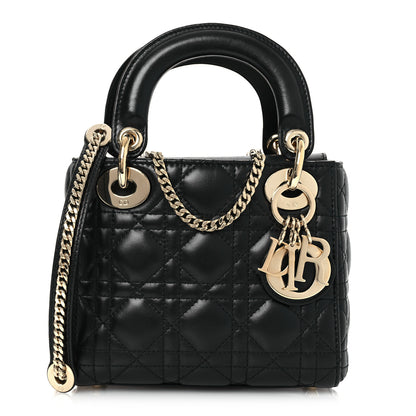 Christian Dior Lambskin Cannage Mini Lady Dior Black 1 of 11