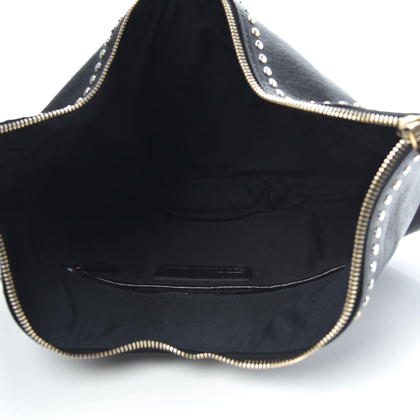 Calfskin Studded De Manta Clutch Black