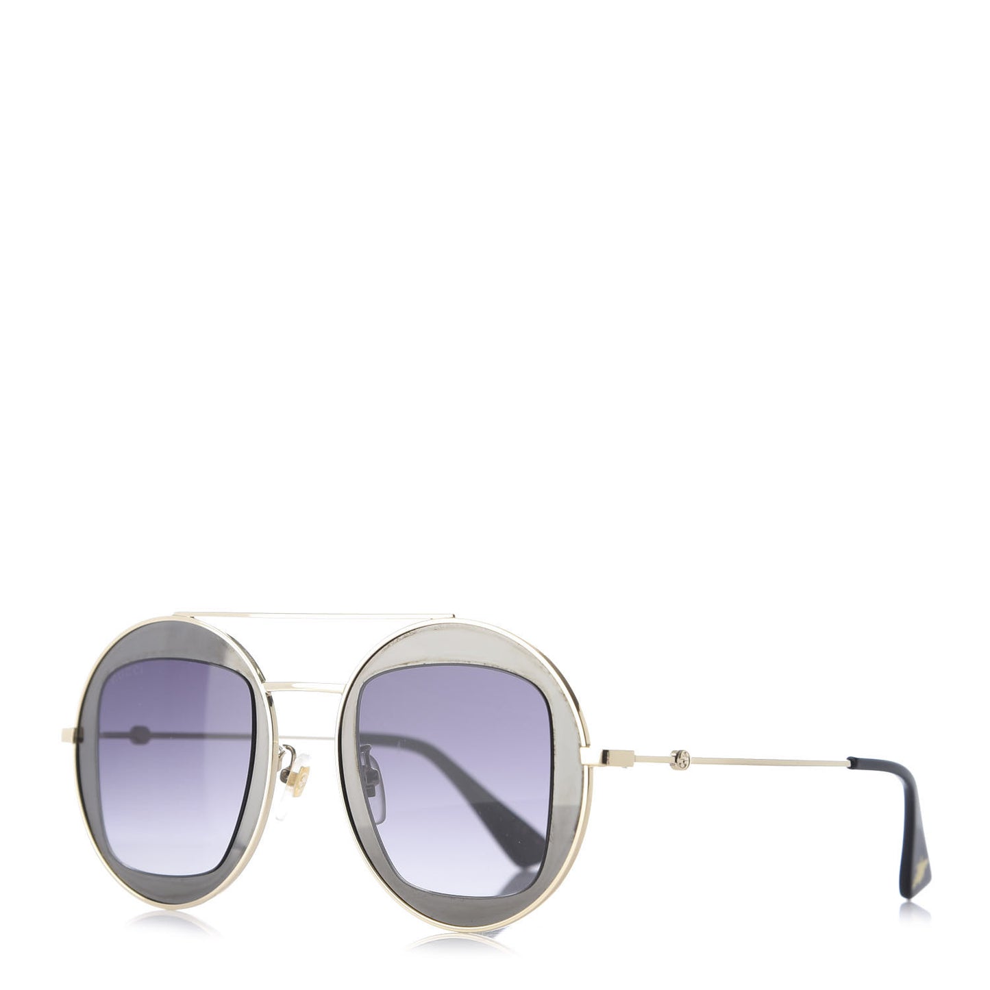 Round Frame Sylvie Web Sunglasses GG0105S Grey