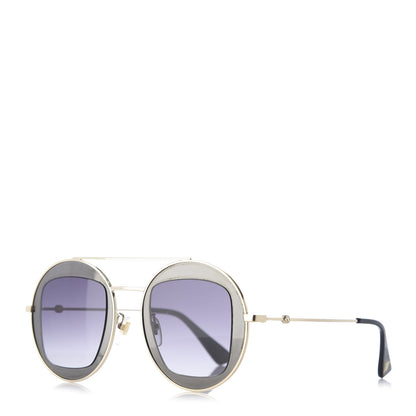 Gucci Round Frame Sylvie Web Sunglasses GG0105S Grey 1 of 8