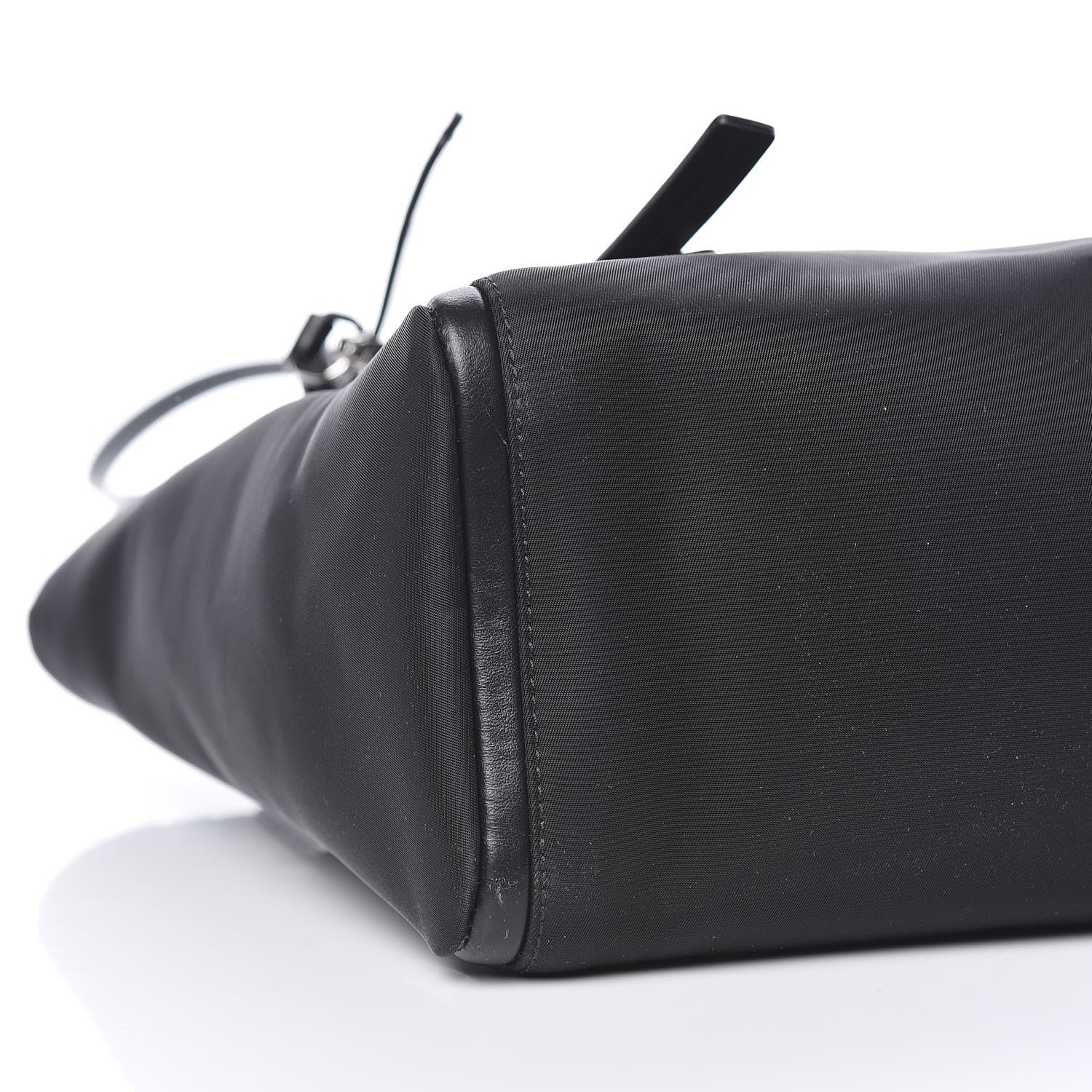 Prada Tessuto Nylon Spazzolato Small Ouverture Top Handle Bag Black 9 of 10