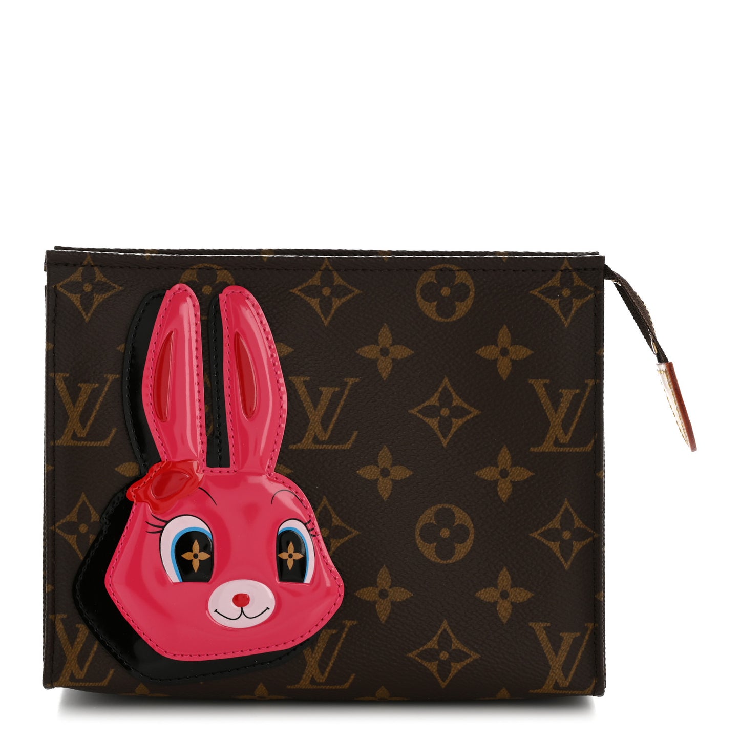 LV X SY Monogram Rabbit Toiletry Pouch 19 Pink