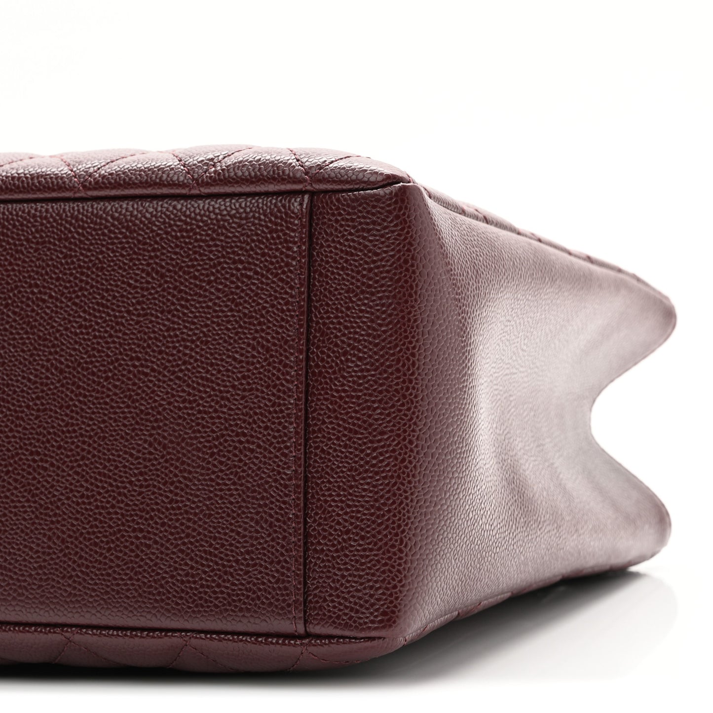 Caviar Quilted Grand Shopping Tote GST Dark Burgundy