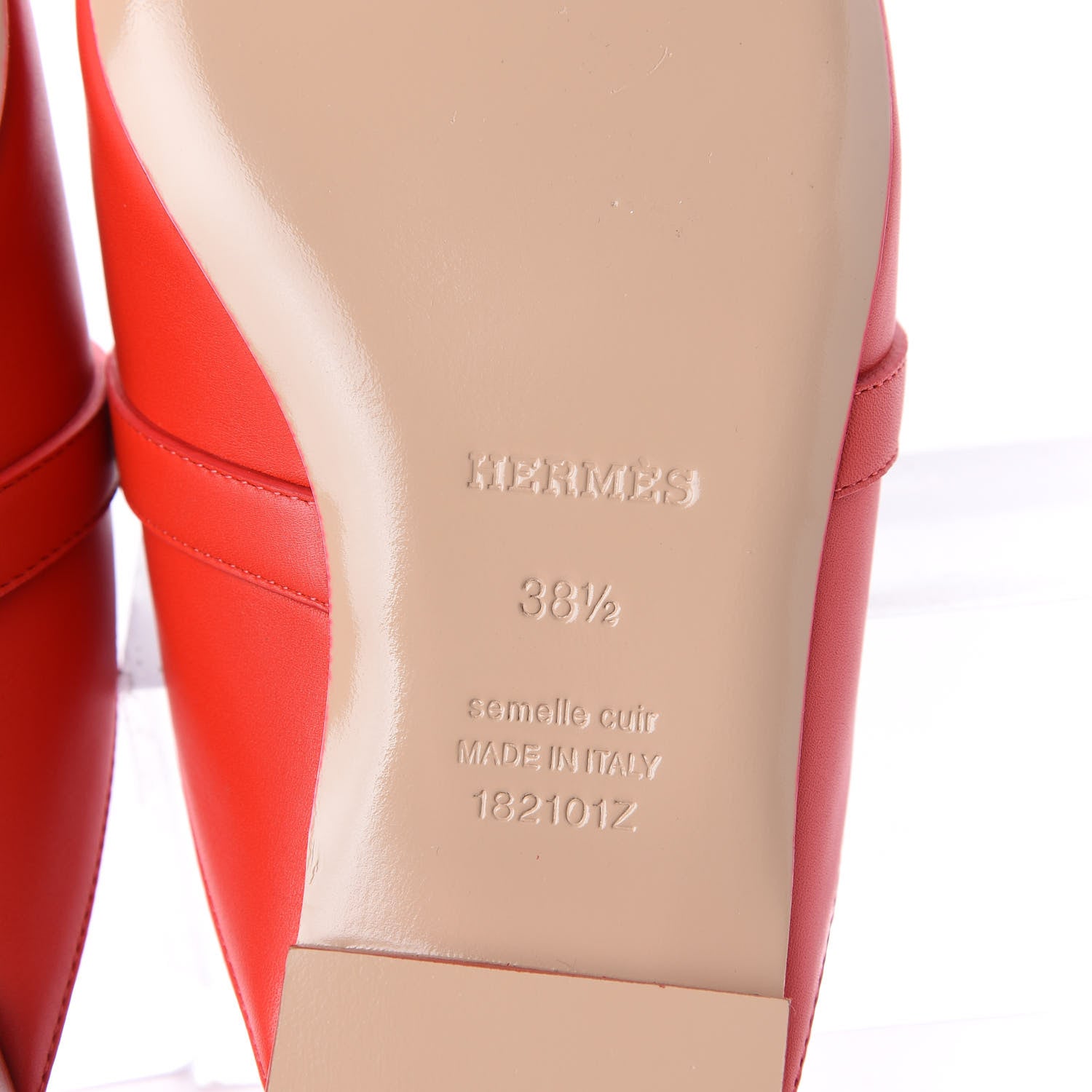 Hermes Calfskin Oz Mules 38.5 Pavot 8 of 14