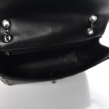 Chanel Lambskin Classic Twist Flap Black Burgundy 6 of 7