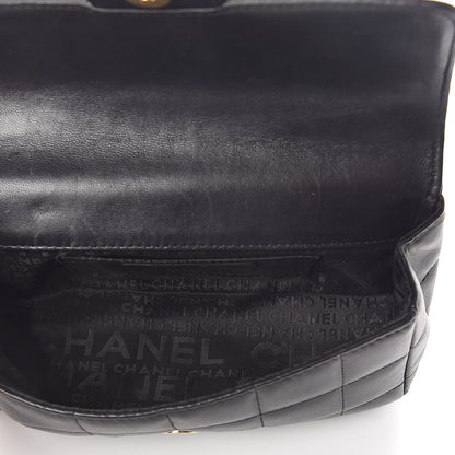 Chanel Lambskin Quilted Mini Chocolate Bar Camellia Flap Black 5 of 11