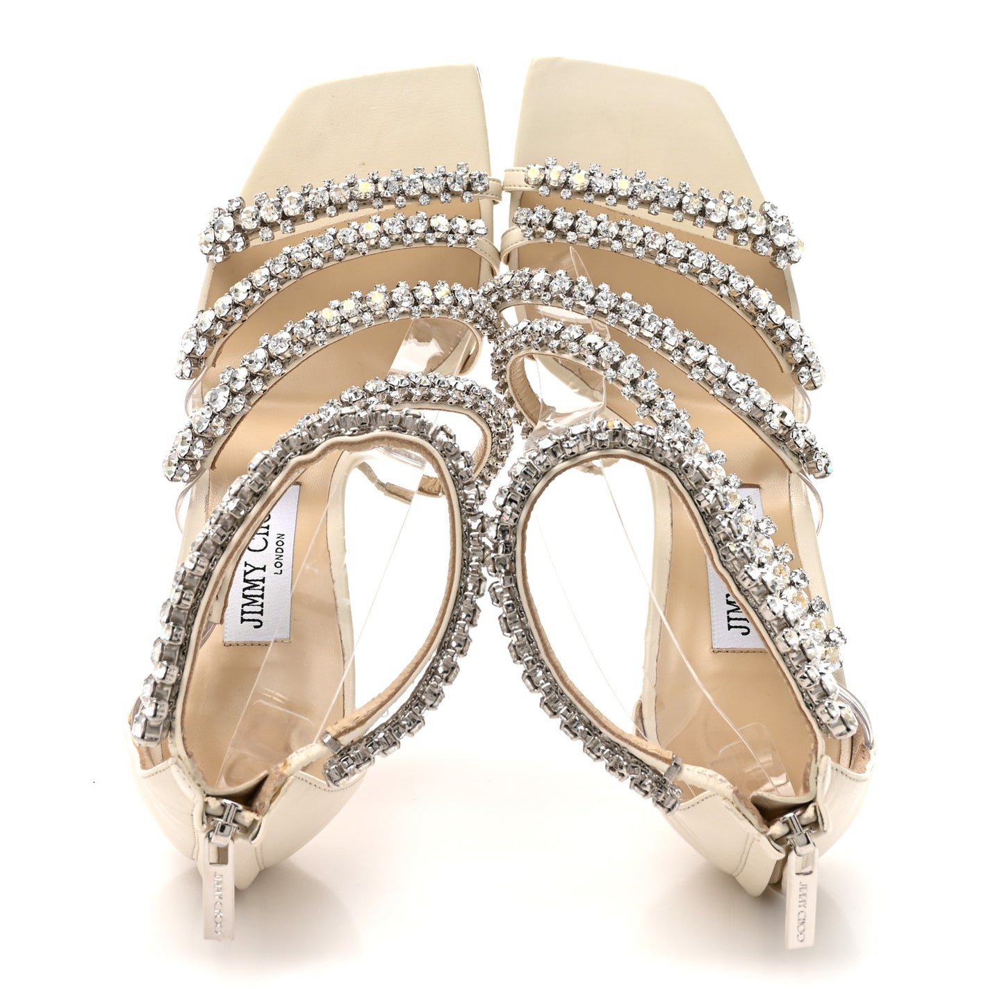 Nappa Crystal Josefine 100 Sandals 39 Latte