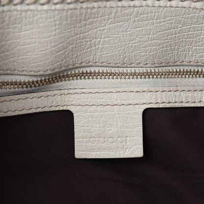 Gucci Monogram Large Horsebit Chain Hobo Off White 8 of 10