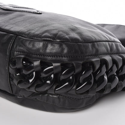 Chanel Calfskin Modern Chain Rhodoid Hobo Black 10 of 11
