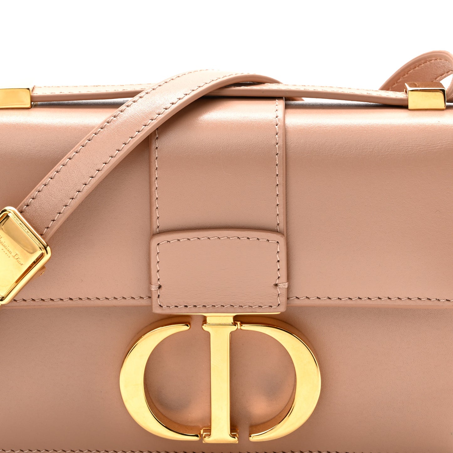 Smooth Calfskin Micro 30 Montaigne Flap Bag Rose Des Vents