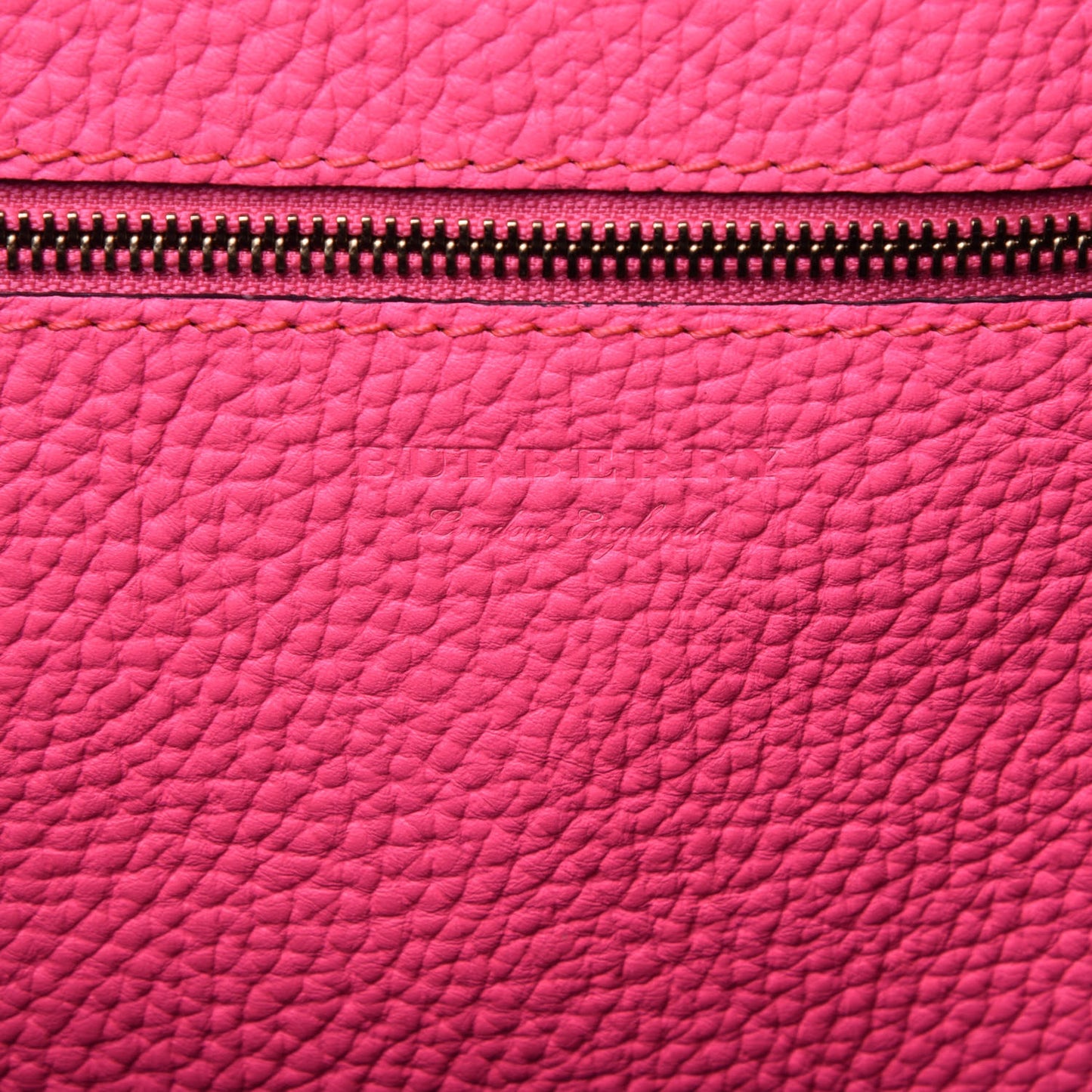 Grainy Calfskin Remington Tote Neon Pink