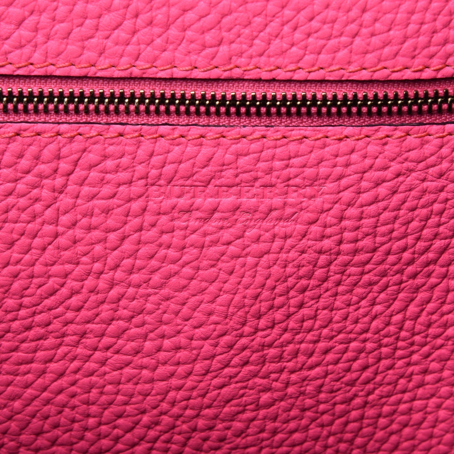 Burberry Grainy Calfskin Remington Tote Neon Pink 6 of 9