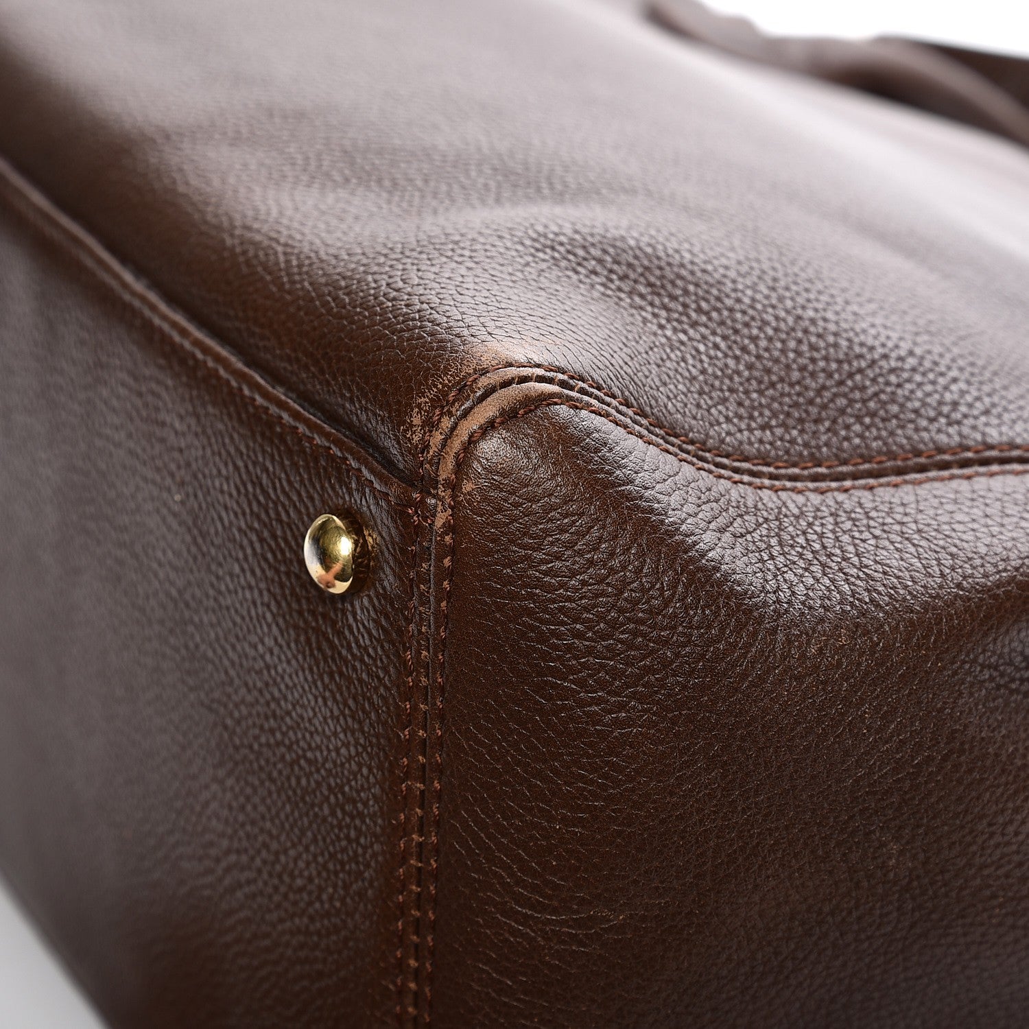 Chanel Calfskin Cerf Executive Shopper Tote Brown 14 of 16