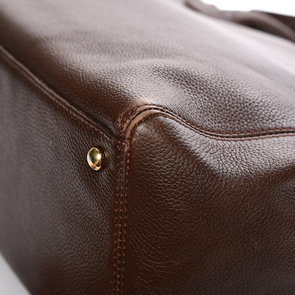 Chanel Calfskin Cerf Executive Shopper Tote Brown 14 of 16