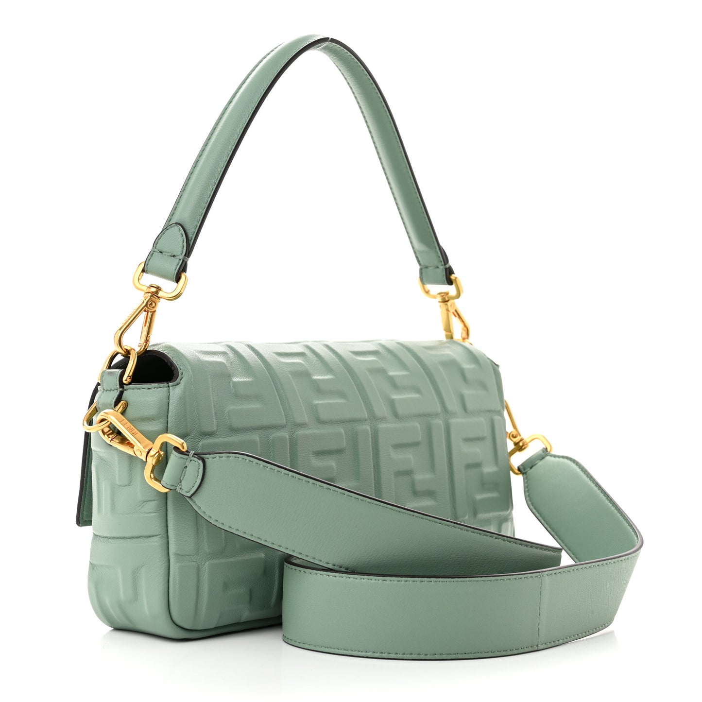 Nappa FF 1974 Embossed Baguette Menta
