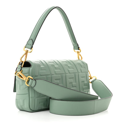 Fendi Nappa FF 1974 Embossed Baguette Menta 3 of 10