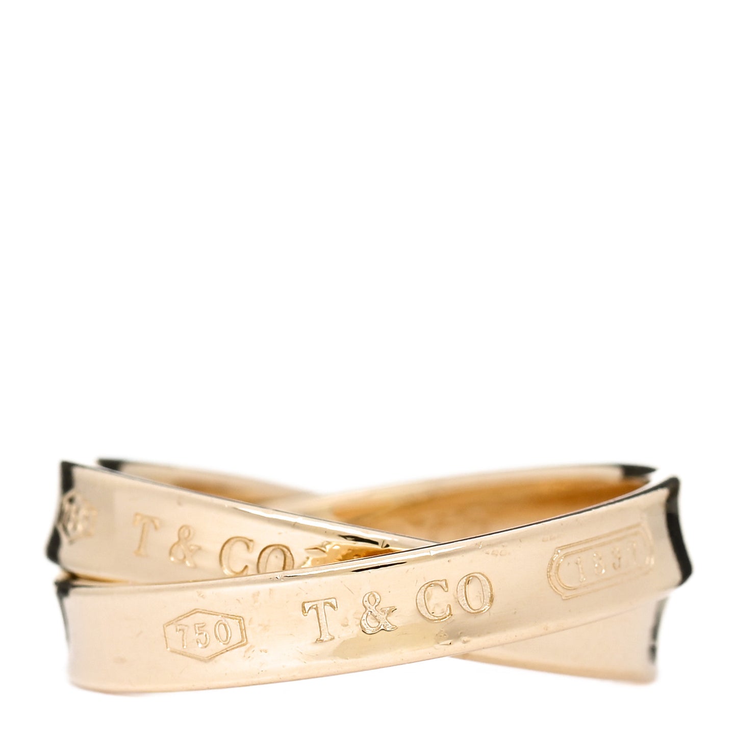 18K Yellow Gold 1837 Interlocking Circles Ring 56 7.5