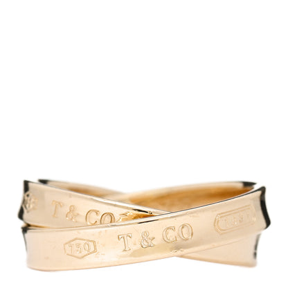 Tiffany 18K Yellow Gold 1837 Interlocking Circles Ring 56 7.5 1 of 5