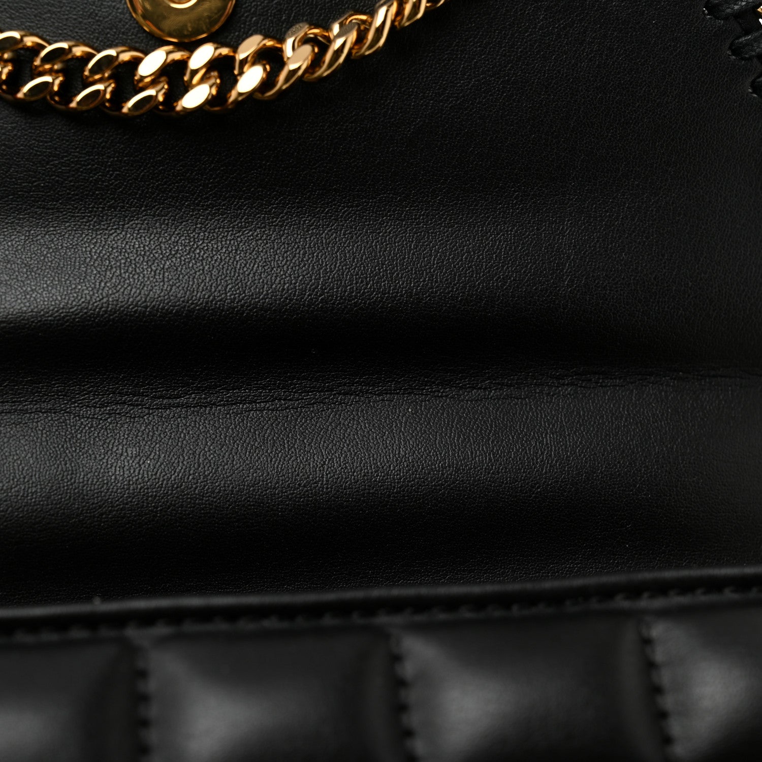 Stella McCartney Vegan Leather Quilted Falabella Clutch with Chain Bag Black 11 of 11