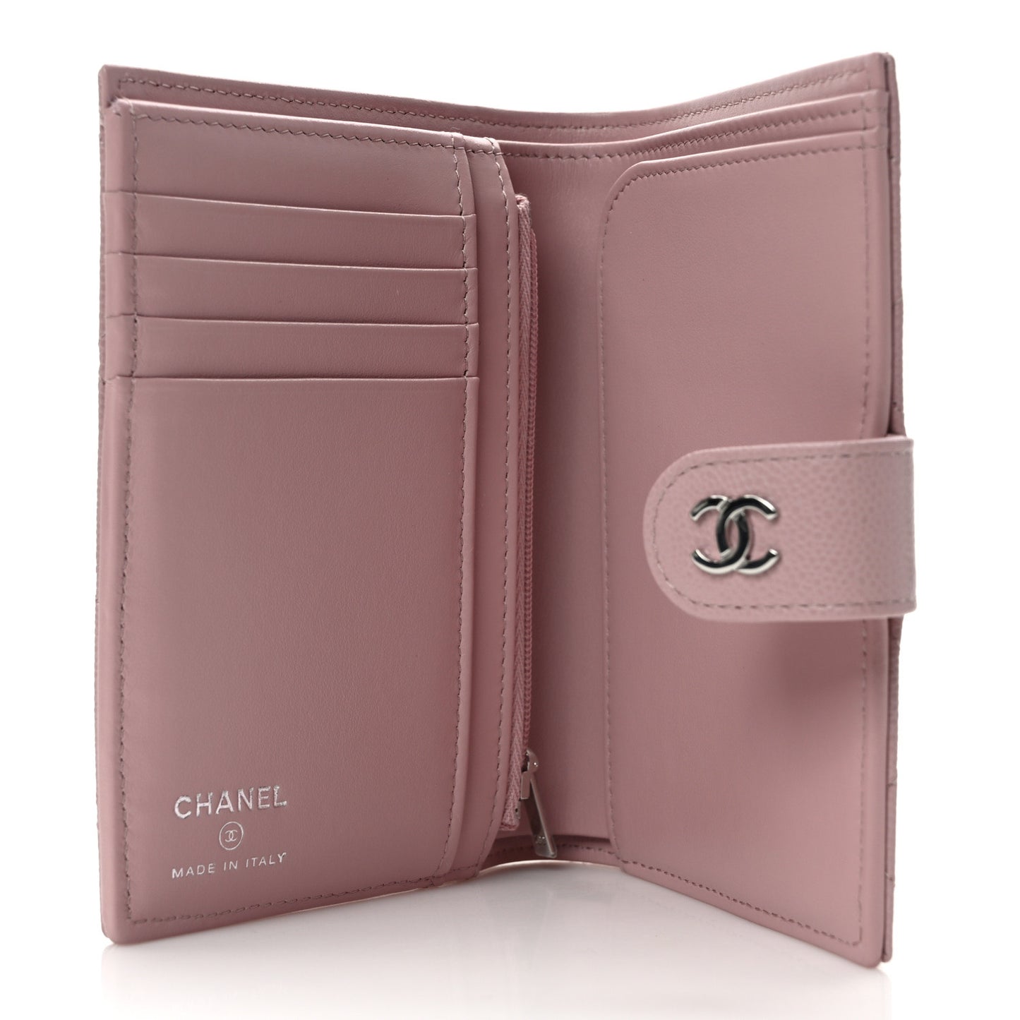 Caviar Quilted Passport Holder Light Pink