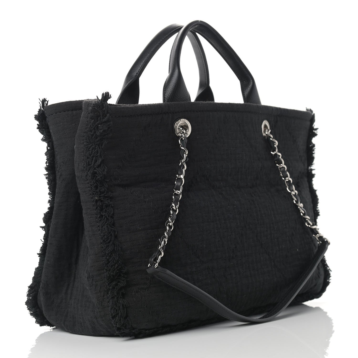 Chanel Canvas Extra Large Double Face Shopping Tote Black 2 of 9