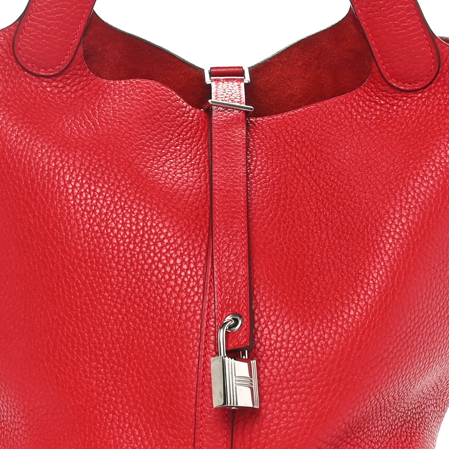 Hermes Taurillon Clemence Picotin Lock 22 MM Rouge Vif 8 of 10
