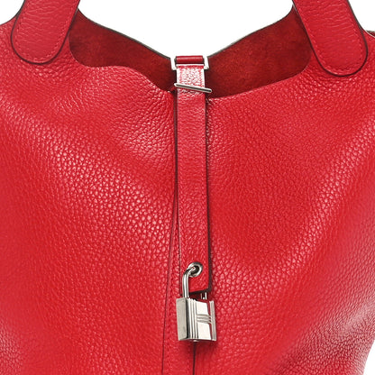 Hermes Taurillon Clemence Picotin Lock 22 MM Rouge Vif 8 of 10
