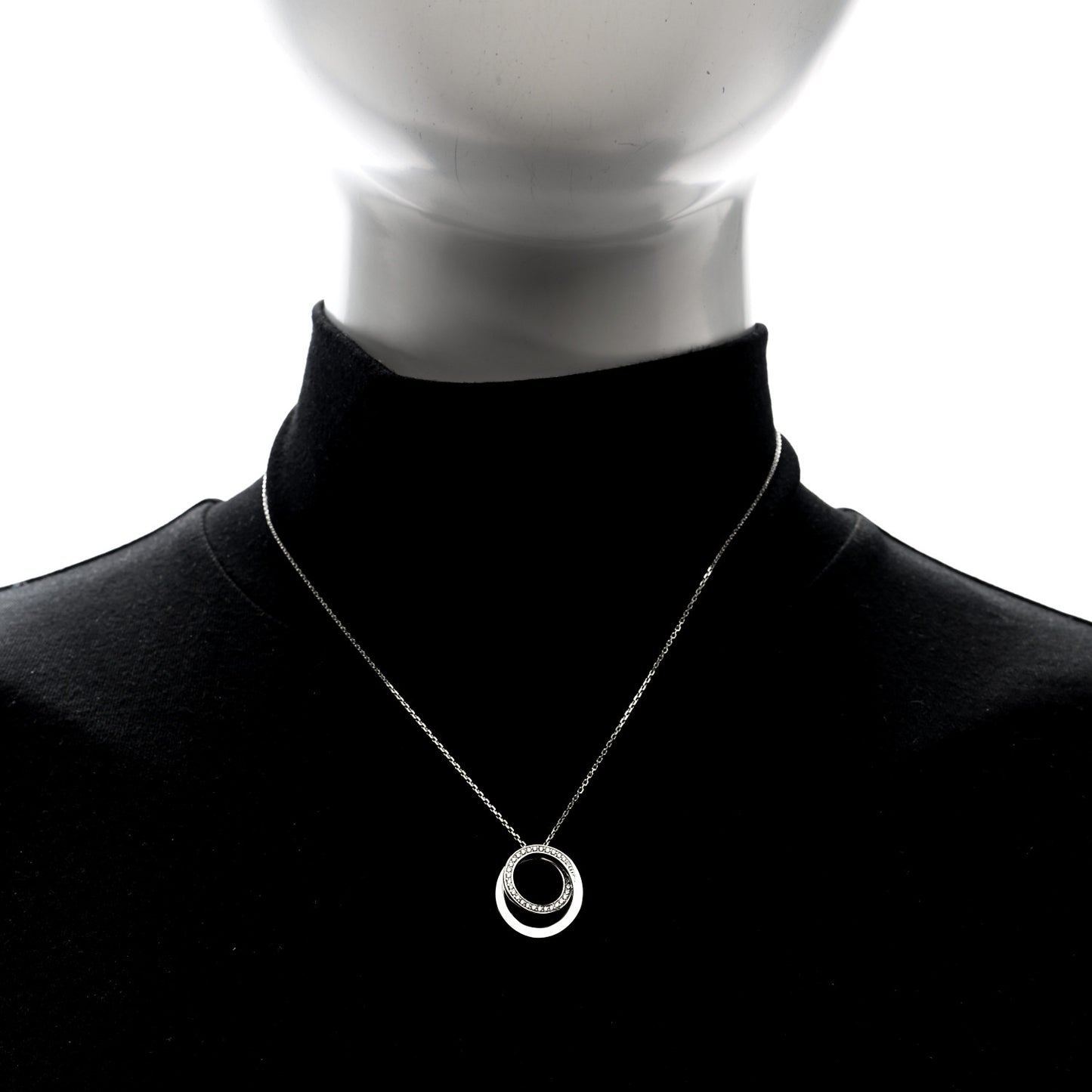 18K White Gold Diamond Etincelle De Cartier Pendant Necklace