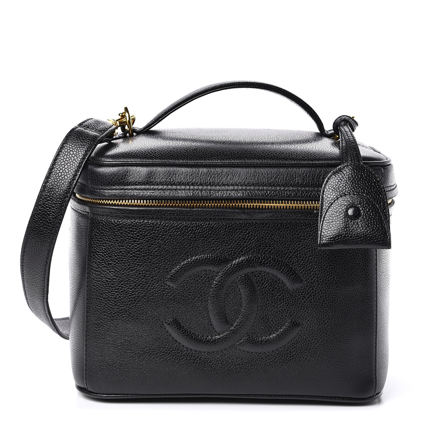 Chanel Caviar CC Vanity Train Case Black 1 of 10