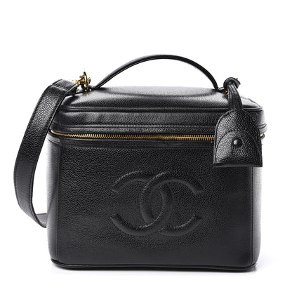 Chanel Caviar CC Vanity Train Case Black 1 of 10