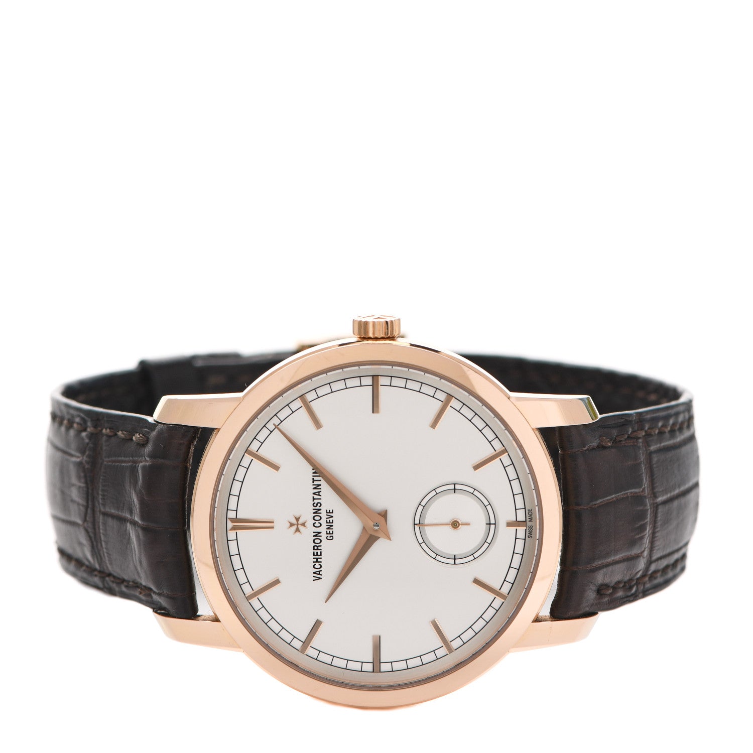 Vacheron Constantin 18K Pink Gold Alligator 38mm Patrimony Traditionnelle Manual Winding Watch 82172/000R-9382 2 of 5