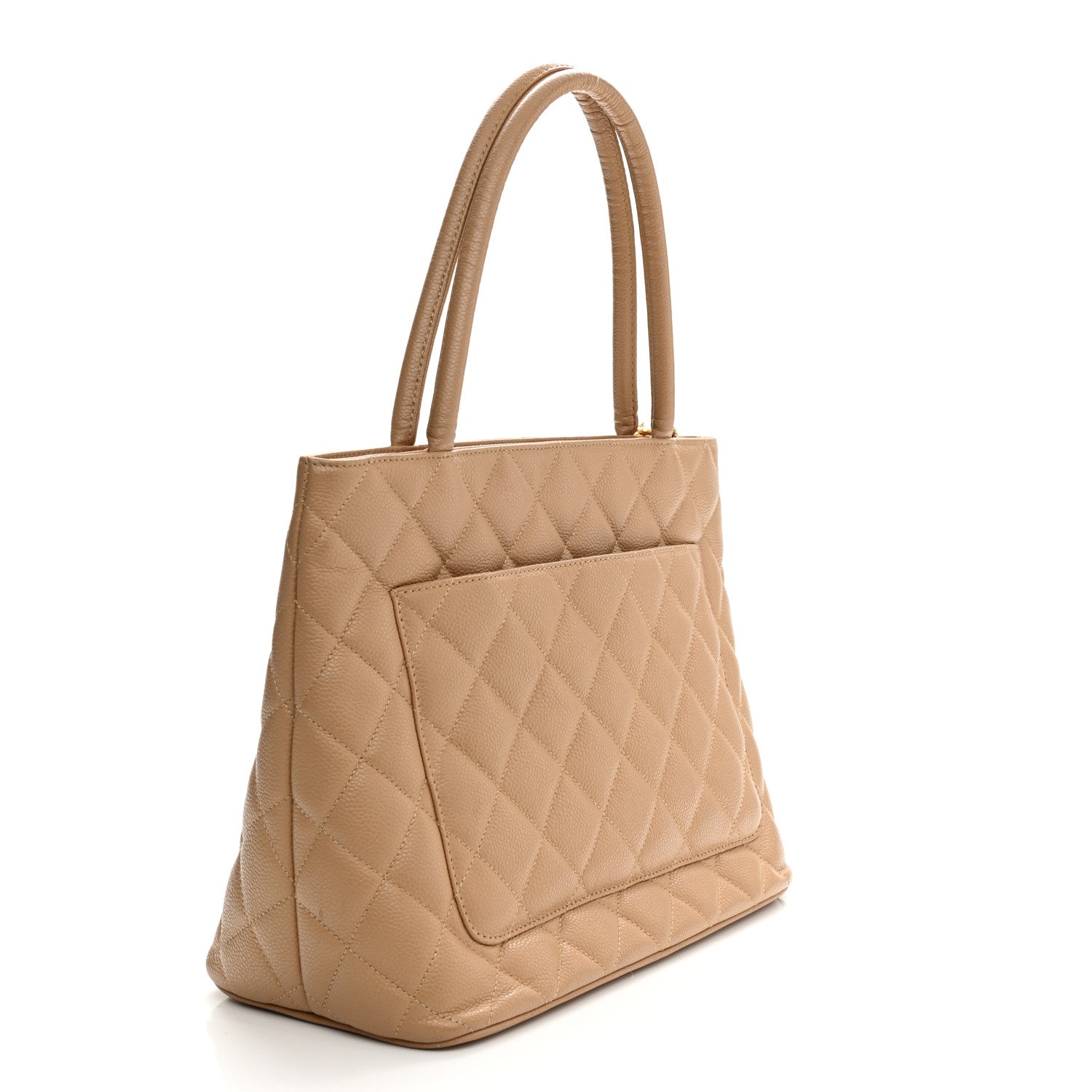 Chanel Caviar Quilted Medallion Tote Beige 3 of 10