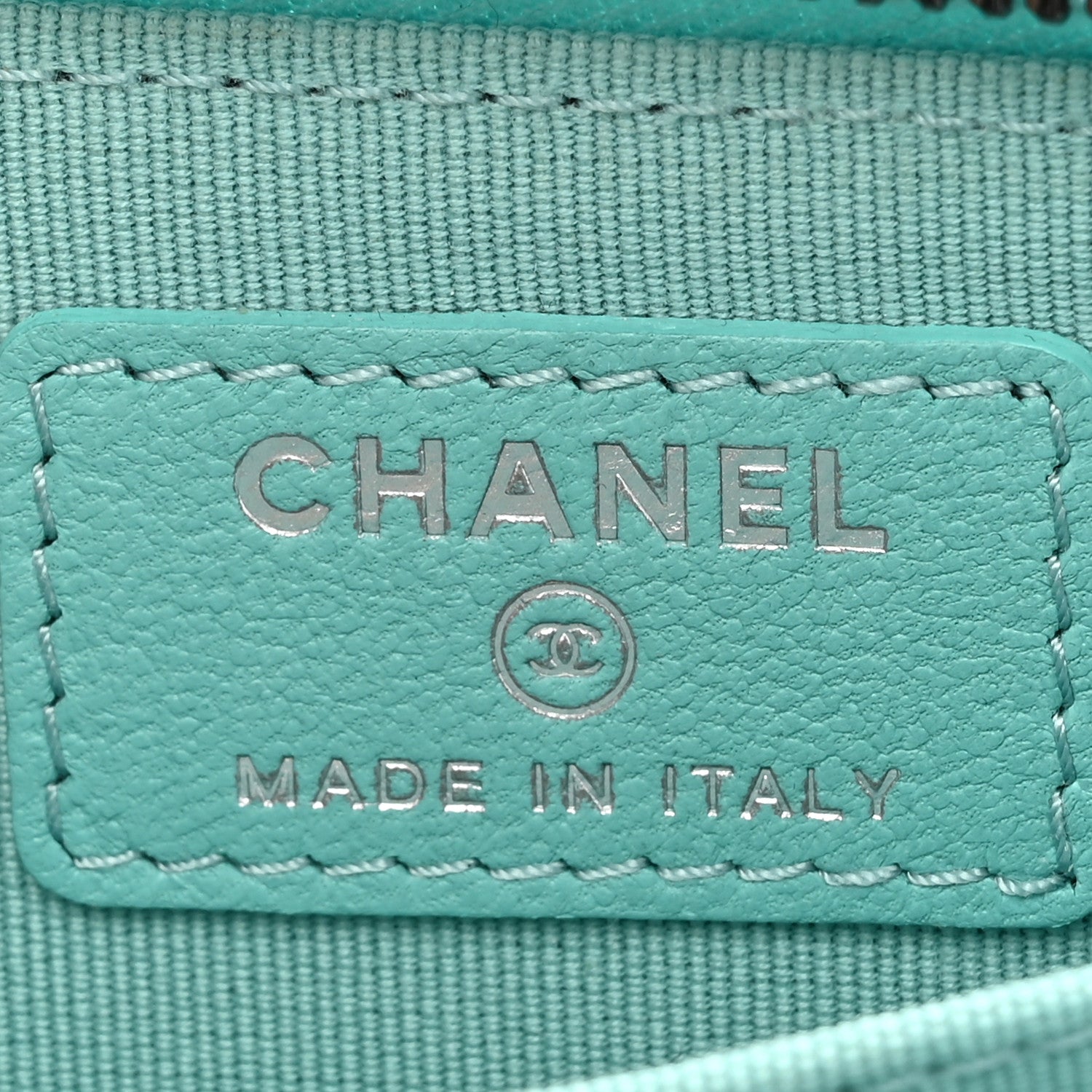 Chanel Lambskin Quilted Zip Around Coin Purse Wallet Light Green 6 of 7