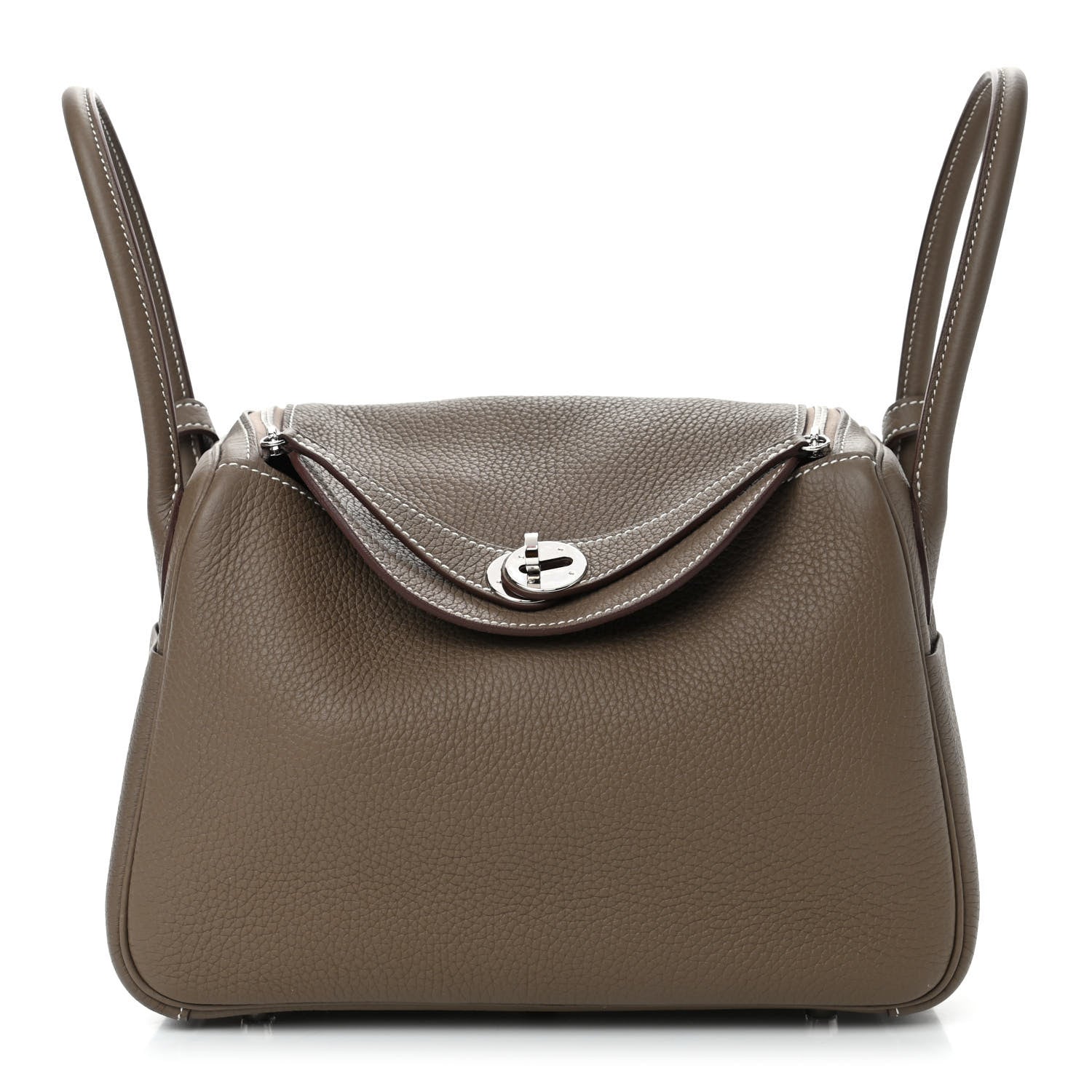 Hermes Taurillon Clemence Lindy 26 Etoupe 1 of 4