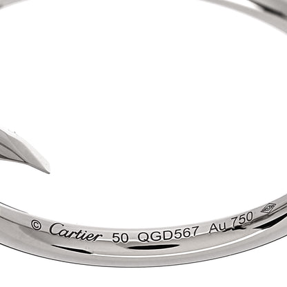 Cartier 18K White Gold Small Juste Un Clou Ring 50 5.25 4 of 5