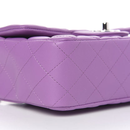 Chanel Lambskin Quilted Mini Rectangular Flap Purple 8 of 11